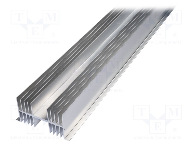 Heatsink: extruded; grilled; natural; L: 1000mm; W: 125mm; H: 65mm