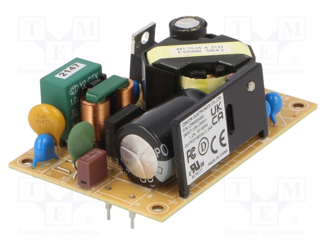 Power supply: switched-mode; 50W; 120÷370VDC; 90÷264VAC; 48VDC