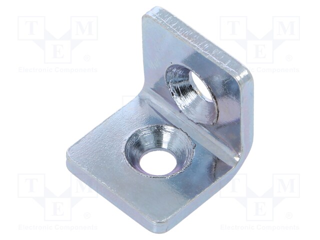 Angle bracket; for profiles; W: 20mm; H: 20mm; L: 20mm; steel