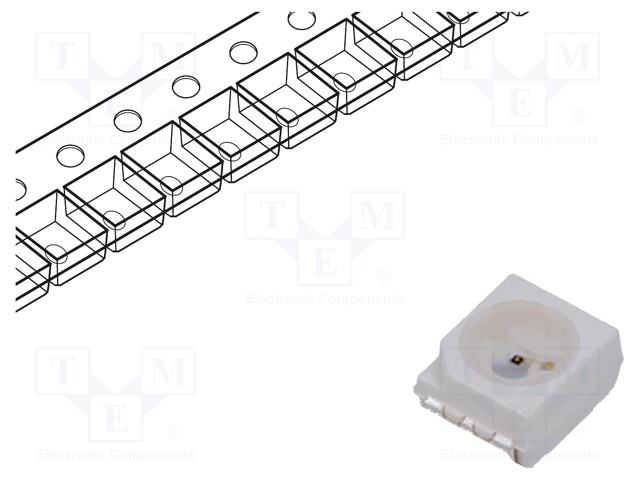 LED, Green, SMD, PLCC-2, 20 mA, 1.9 V, 570 nm