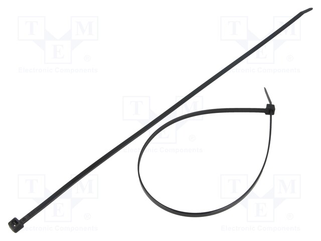 Cable tie; L: 380mm; W: 4.8mm; polyamide; 222N; black; Ømax: 108mm