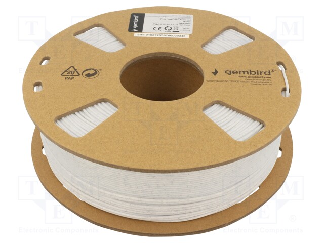 Filament: PLA; 1.75mm; marble; 190÷220°C; 1kg