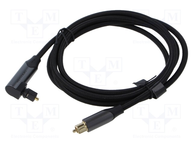 Cable; Toslink plug,both sides; 1.5m; Plating: gold-plated; black