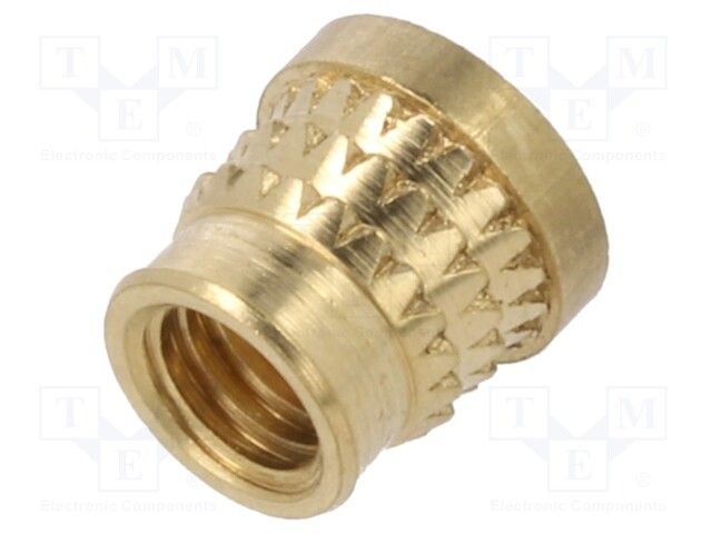 Threaded insert; brass; M6; BN: 37901; L: 7.7mm; MULTISERT®