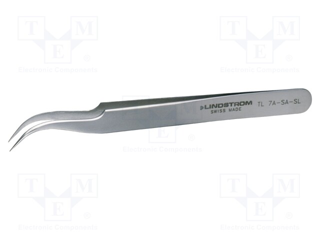 Tweezers; 115mm; Blades: curved,narrowed; Blade tip shape: sharp