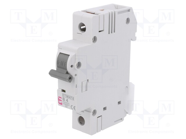 Circuit breaker; 230/400VAC; Inom: 4A; Poles: 1; DIN; Charact: B; 6kA