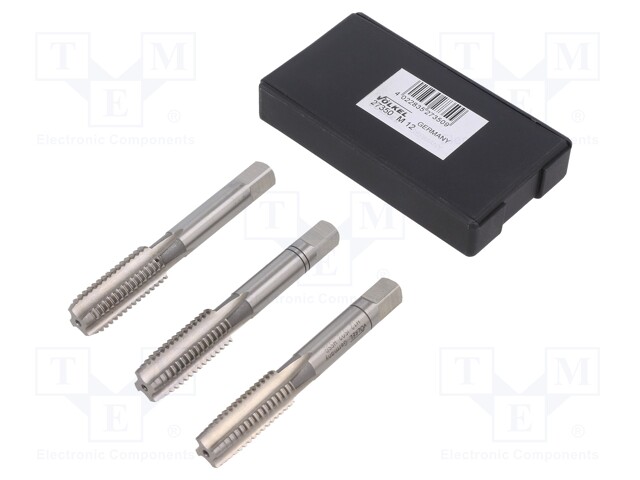 Tap; HSS-G; M12; 1.75; 75mm; Pcs: 3; Conform to: DIN 352; 7mm