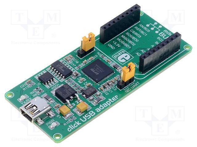 Click board; converter; I2C,SPI,UART,USB; FT2232H,MCP3204