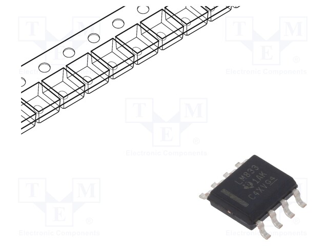 Operational Amplifier, 2 Amplifier, 16 MHz, 7 V/µs, ± 5V to ± 18V, SOIC, 8 Pins