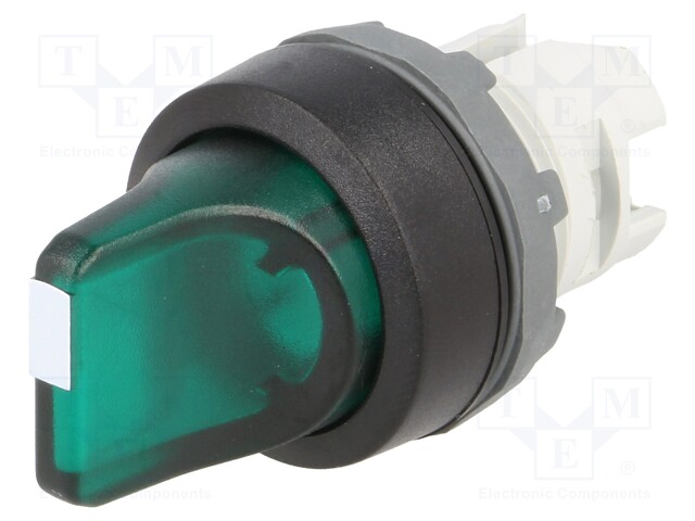 Switch: rotary; Stabl.pos: 1; 22mm; green; Illumin: MLB-1; IP66