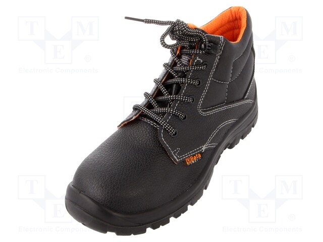 Boots; Size: 43; black; Mat: leather; with metal toecap