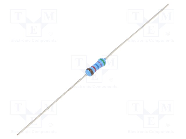 Resistor: thin film; THT; 57.6kΩ; 600mW; ±5%; Ø2.5x6.5mm; 50ppm/°C