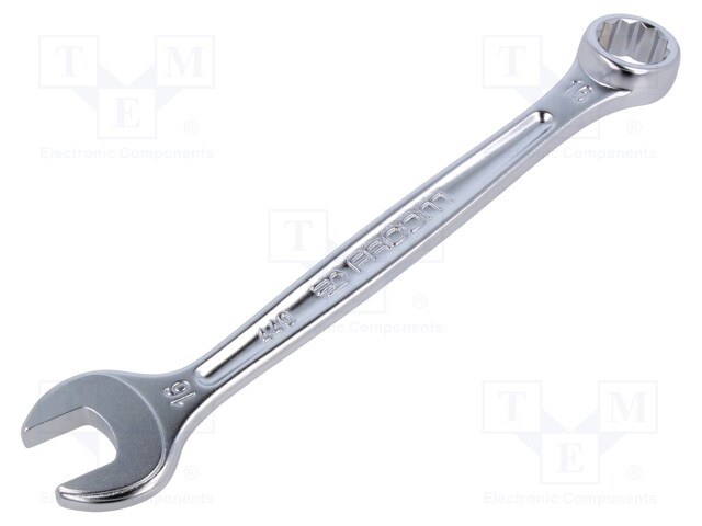 Wrench; combination spanner; 16mm; L: 195mm; satin