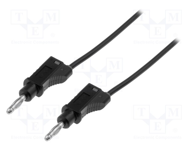 Test lead; PVC; 1m; black; 20A; Cond.cross sec: 1mm2