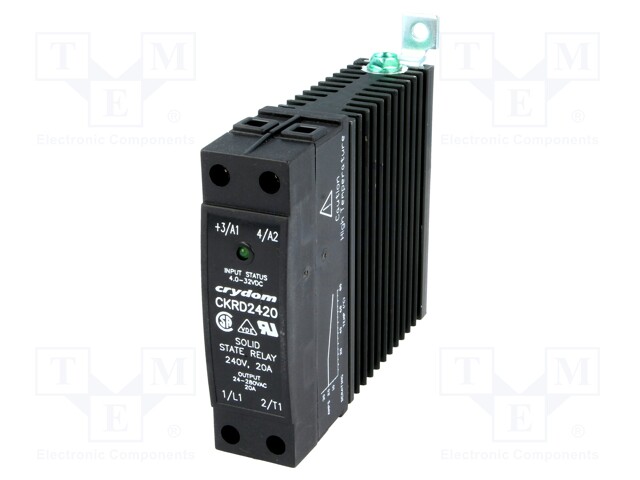 Relay: solid state; Ucntrl: 4÷32VDC; 20A; 24÷280VAC; DIN,on panel