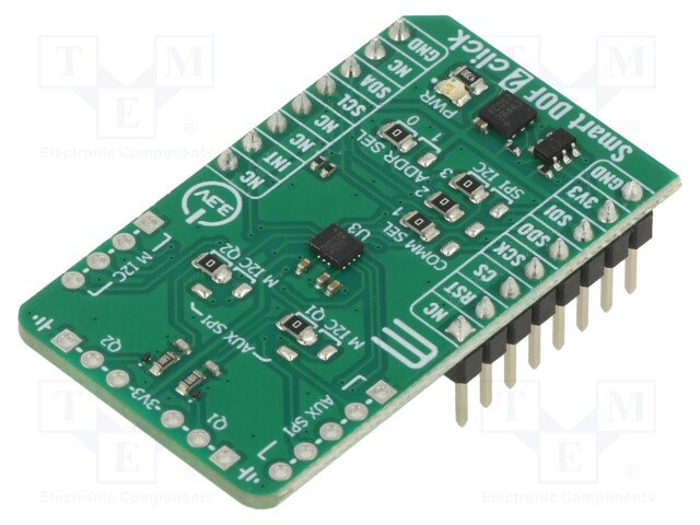 Click board; accelerometer,magnetometer,gyroscope; I2C,SPI