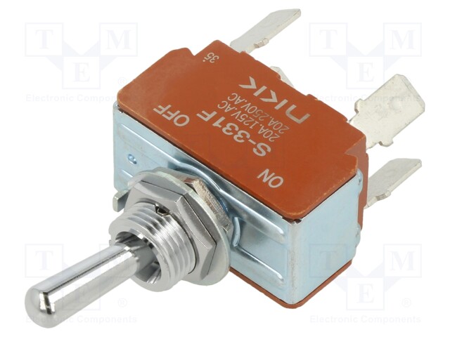 Switch: toggle; Pos: 2; DPST; ON-OFF; 15A/125VAC; -10÷70°C