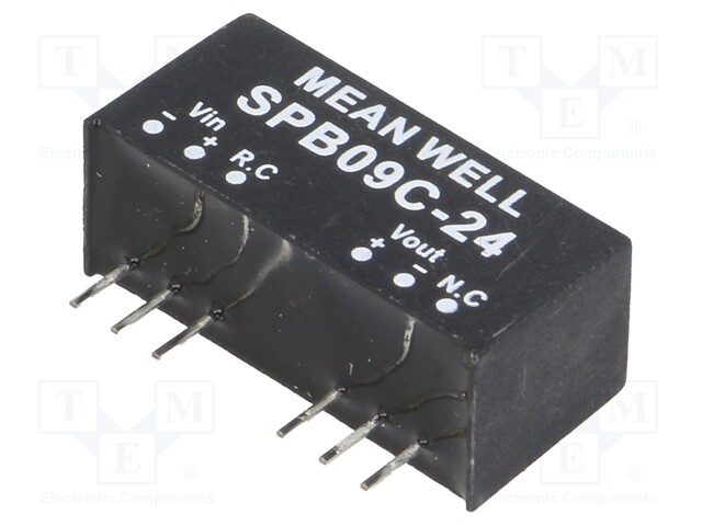 Converter: DC/DC; 9W; Uin: 36÷75V; 24VDC; Iout: 0÷375mA; SIP8; 5g