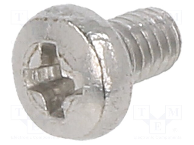 Screw; M2,5x4; DIN: 7985; Head: cheese head; Phillips