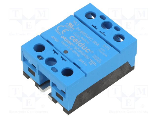 Relay: solid state; Ucntrl: 3.5÷32VDC; 50A; 24÷600VAC; -55÷100°C