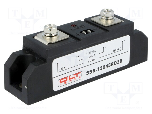 Relay: solid state; Ucntrl: 4÷32VDC; 120A; 44÷480VAC; Series: SSR-R