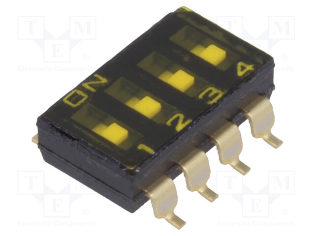 Switch: DIP-SWITCH; Poles number: 4; ON-OFF; 0.025A/24VDC; Pos: 2