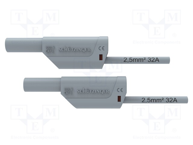 Test lead; 32A; 4mm banana plug-4mm banana plug; Urated: 1kV