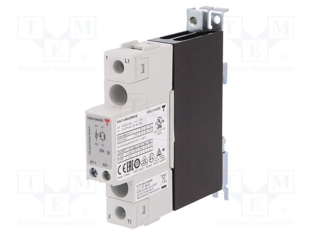 Relay: solid state; Ucntrl: 20÷275VAC; 25A; 42÷600VAC; DIN,panel