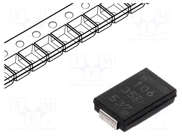 Capacitor: tantalum-polymer; 10uF; 35VDC; Case: D; 2917; ESR: 120mΩ