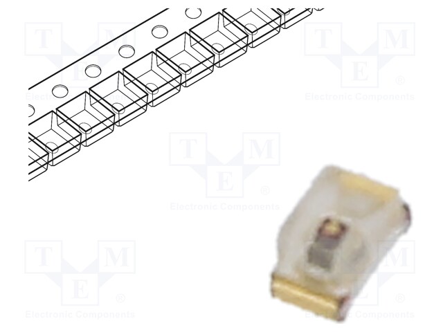 LED; SMD; 0402; yellow; 60mcd; 1x0.5x0.5mm; 120°; 2÷2.5V; 20mA; 125mW