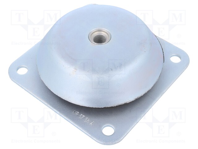 Foot; M20; steel; H: 63mm; 12.5kN; Plating: zinc; Base dim: 184x184mm