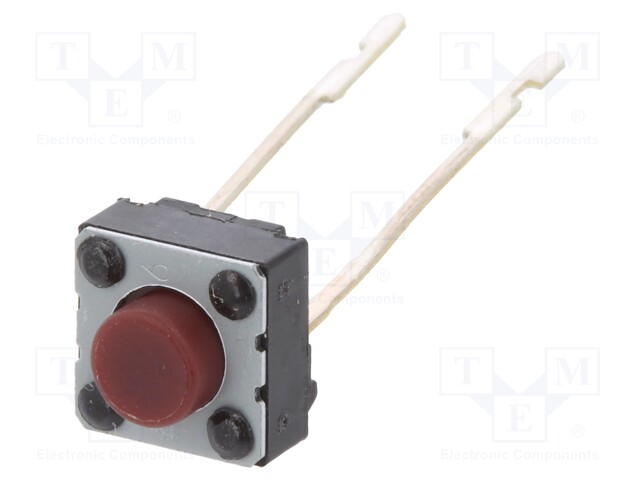 Microswitch TACT; SPST; Pos: 2; 0.02A/15VDC; 5mm; OFF-(ON); round