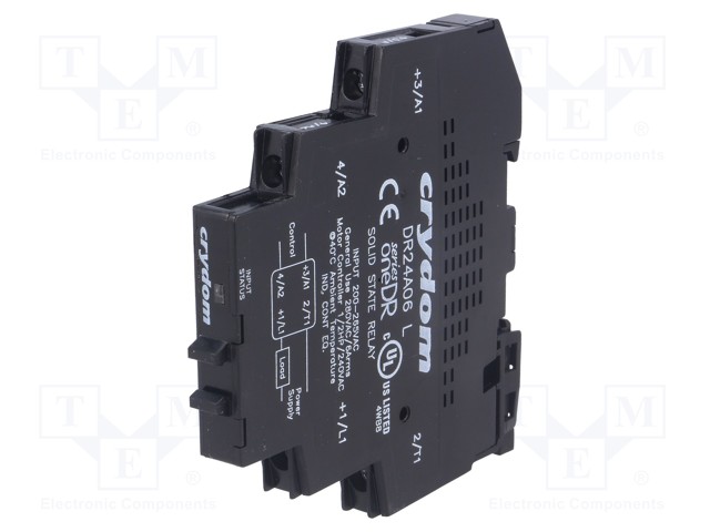 Relay: solid state; Ucntrl: 200÷280VAC; 6A; 24÷280VAC; DIN; IP00