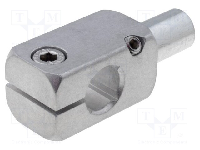 Mounting coupler; V: pin; D: 16mm; W: 25mm; H: 25mm; aluminium