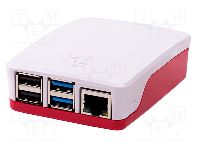 Case; Raspberry Pi 4; Enclos.mat: ABS; Colour: white-red