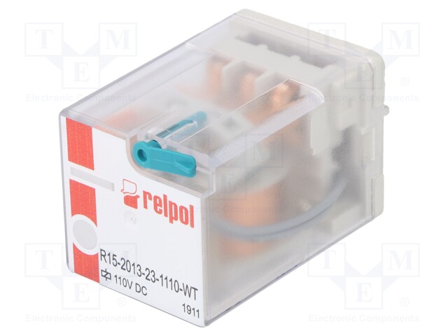 Relay: electromagnetic; 3PDT; Ucoil: 110VDC; 10A/250VAC; 10A/24VDC
