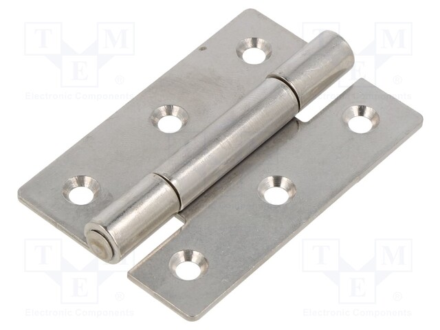 Hinge; Width: 50mm; stainless steel; H: 75mm