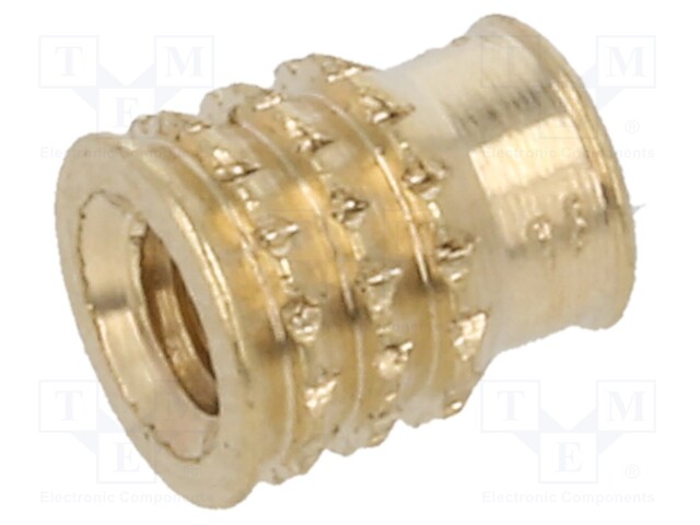 Threaded insert; brass; M2; BN: 37885; L: 4.2mm; MULTISERT®