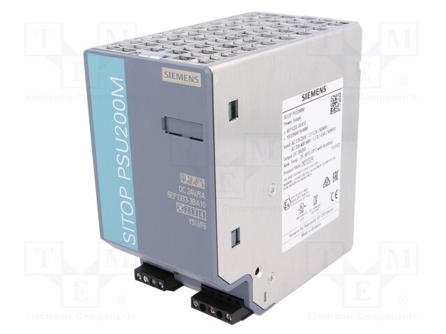 Power supply: switched-mode; 120W; 24VDC; 5A; Usup: 85÷264VAC; IP20