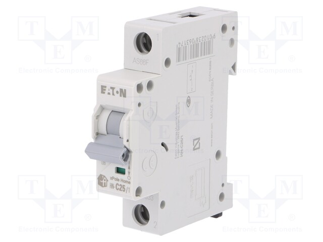 Circuit breaker; 230/400VAC; Inom: 25A; Poles: 1; DIN; Charact: C