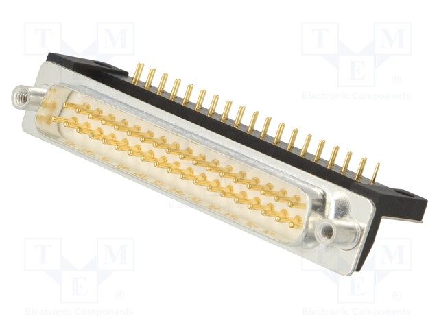 D-Sub; PIN: 37; socket; male; for panel mounting,on PCBs; THT