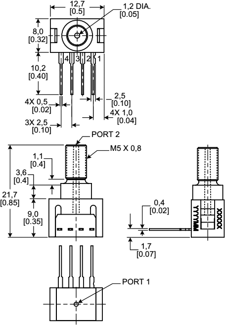 Sensor: pressure; Range: ±100psi; gage; Output conf: analogue