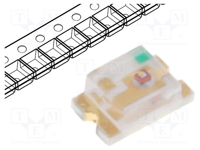 LED; SMD; 0805; yellow; 4÷8mcd; 2x1.25x0.8mm; 120°; 2÷2.8V; 20mA