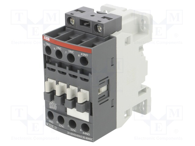 Relay Contactor, NFZ Series, DPST-NO, DPST-NC, 4P, 2 A, 60 W at 600 VAC, 690 VAC