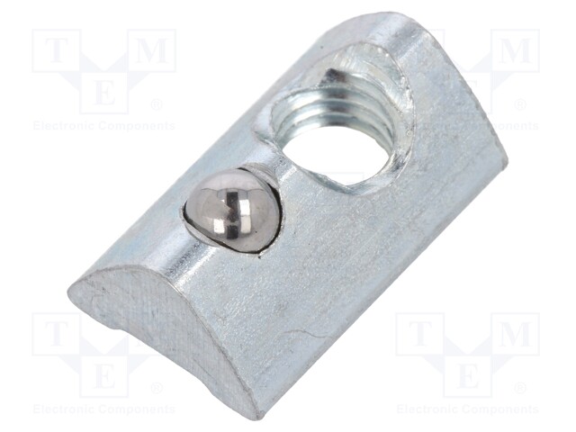 Nut; for profiles; Width of the groove: 6mm; steel; zinc