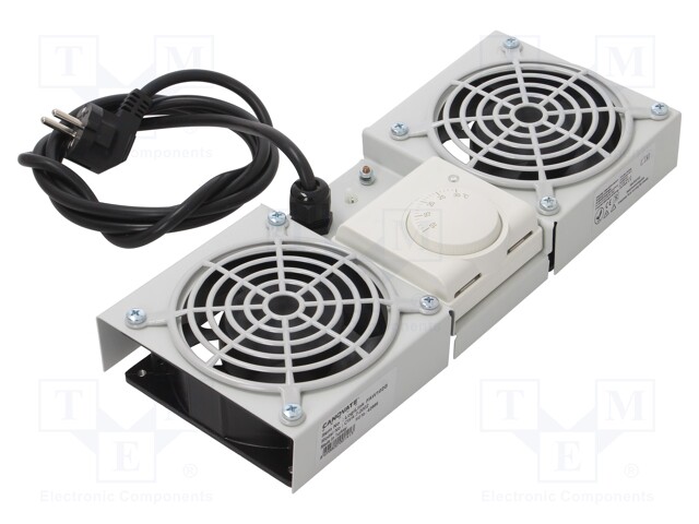 Fan: AC; roof; 135x326x39mm; Colour: RAL 7035; 2x fan; 220÷240VAC