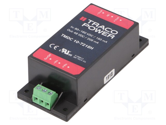 Converter: DC/DC; 10W; Uin: 80÷160V; Uout: 48VDC; Iout: 208mA; 69g