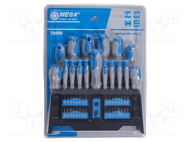 Kit: screwdrivers; hex key,Phillips,Pozidriv®,slot,Torx®