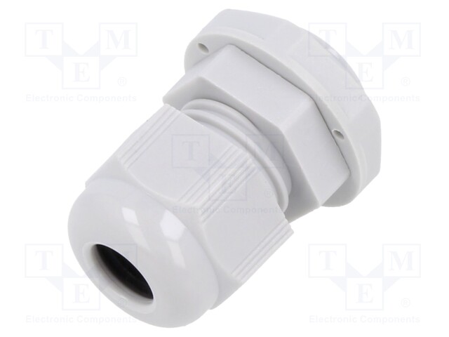 Cable gland; PG9; IP68; Mat: polyamide; light grey; Entrelec