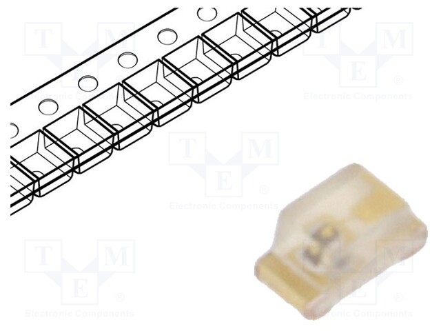 LED; SMD; 0603; orange; 1.6÷3.15mcd; 1.6x0.8x0.8mm; 1.8V; 2mA; 44mW